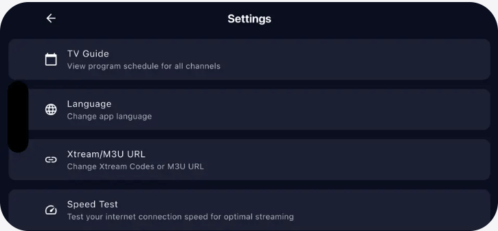 Apple IPTV Player EPG guide